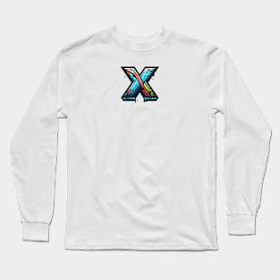 Letter X design graffity style Long Sleeve T-Shirt